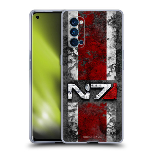 EA Bioware Mass Effect Graphics N7 Logo Distressed Soft Gel Case for OPPO Reno 4 Pro 5G