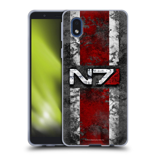 EA Bioware Mass Effect Graphics N7 Logo Distressed Soft Gel Case for Samsung Galaxy A01 Core (2020)