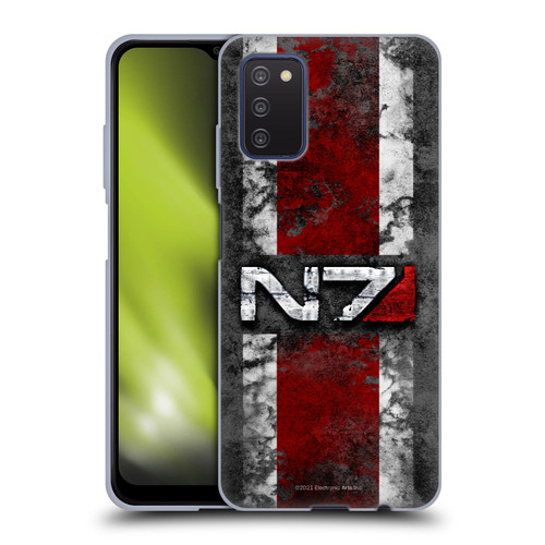 EA Bioware Mass Effect Graphics N7 Logo Distressed Soft Gel Case for Samsung Galaxy A03s (2021)