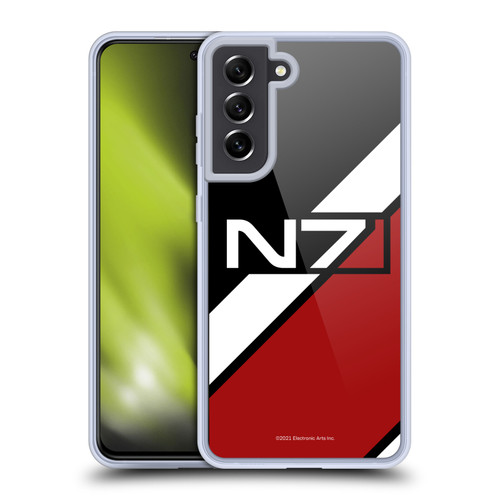 EA Bioware Mass Effect Graphics N7 Logo Stripes Soft Gel Case for Samsung Galaxy S21 FE 5G & MagSafe