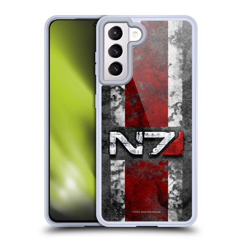 EA Bioware Mass Effect Graphics N7 Logo Distressed Soft Gel Case for Samsung Galaxy S21 5G & MagSafe