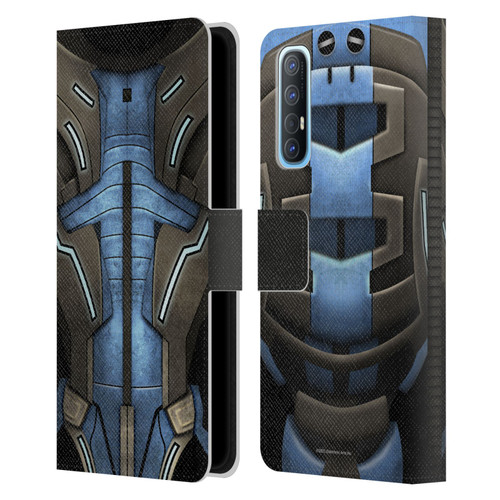 EA Bioware Mass Effect Armor Collection Garrus Vakarian Leather Book Wallet Case Cover For OPPO Find X2 Neo 5G