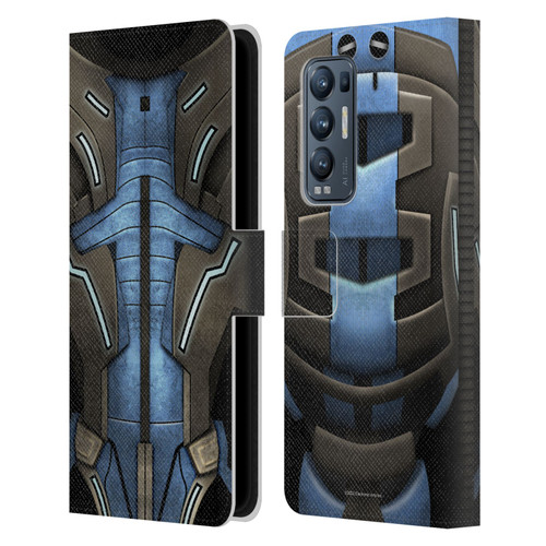 EA Bioware Mass Effect Armor Collection Garrus Vakarian Leather Book Wallet Case Cover For OPPO Find X3 Neo / Reno5 Pro+ 5G