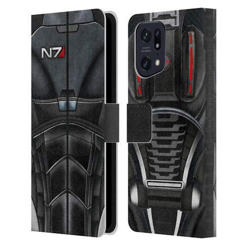 EA Bioware Mass Effect Armor Collection N7 Leather Book Wallet Case Cover For OPPO Find X5