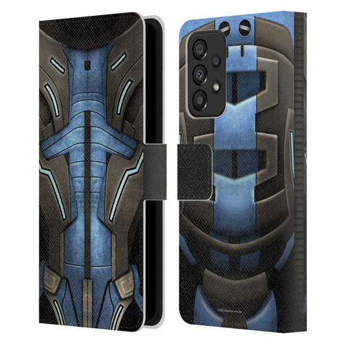 EA Bioware Mass Effect Armor Collection Garrus Vakarian Leather Book Wallet Case Cover For Samsung Galaxy A33 5G (2022)