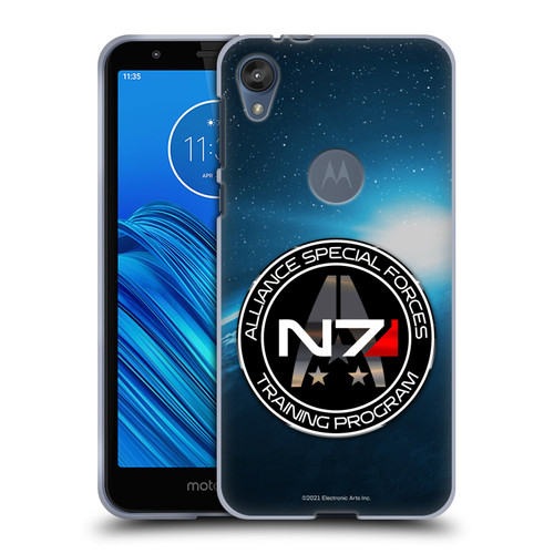 EA Bioware Mass Effect 3 Badges And Logos N7 Training Program Soft Gel Case for Motorola Moto E6