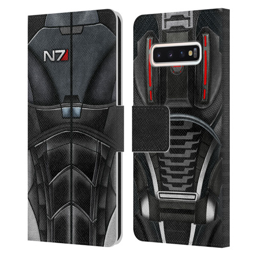 EA Bioware Mass Effect Armor Collection N7 Leather Book Wallet Case Cover For Samsung Galaxy S10