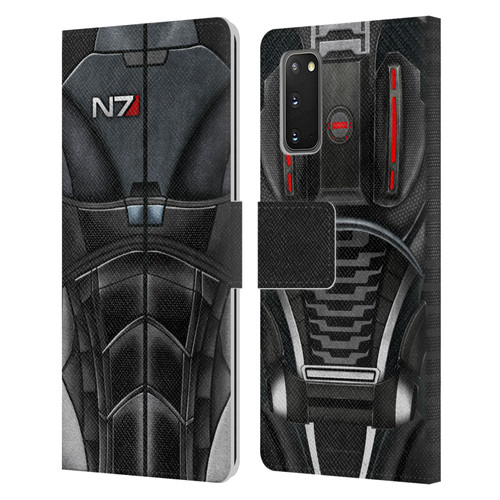 EA Bioware Mass Effect Armor Collection N7 Leather Book Wallet Case Cover For Samsung Galaxy S20 / S20 5G