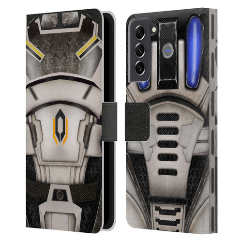 EA Bioware Mass Effect Armor Collection Cerberus Leather Book Wallet Case Cover For Samsung Galaxy S21 FE 5G