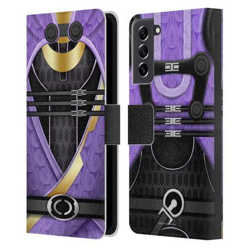 EA Bioware Mass Effect Armor Collection Tali'Zorah nar Rayya Leather Book Wallet Case Cover For Samsung Galaxy S21 FE 5G