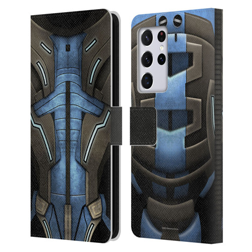 EA Bioware Mass Effect Armor Collection Garrus Vakarian Leather Book Wallet Case Cover For Samsung Galaxy S21 Ultra 5G