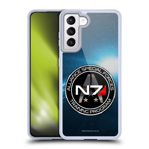 EA Bioware Mass Effect 3 Badges And Logos N7 Training Program Soft Gel Case for Samsung Galaxy S21 5G