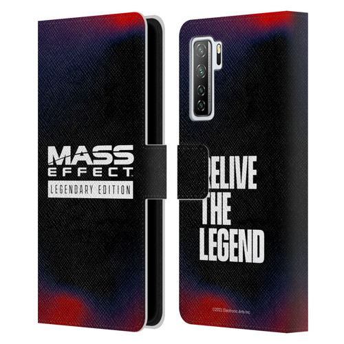 EA Bioware Mass Effect Legendary Graphics Logo Leather Book Wallet Case Cover For Huawei Nova 7 SE/P40 Lite 5G