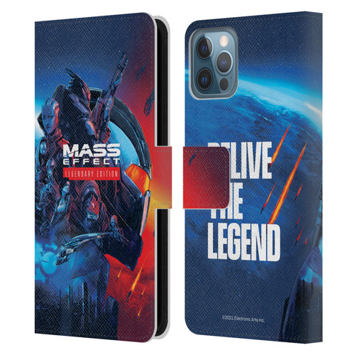 EA Bioware Mass Effect Legendary Graphics Key Art Leather Book Wallet Case Cover For Apple iPhone 12 / iPhone 12 Pro