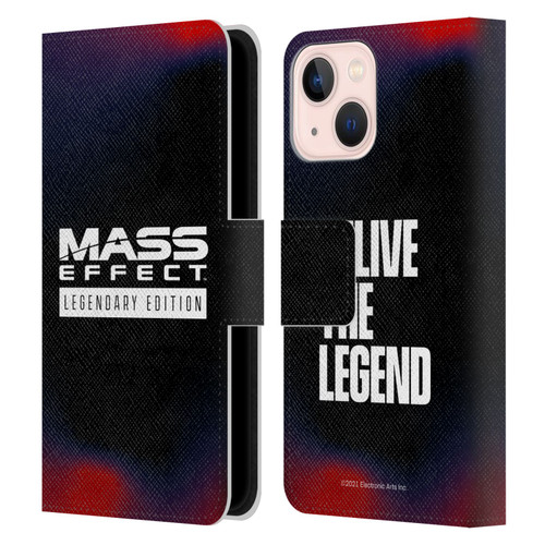 EA Bioware Mass Effect Legendary Graphics Logo Leather Book Wallet Case Cover For Apple iPhone 13 Mini
