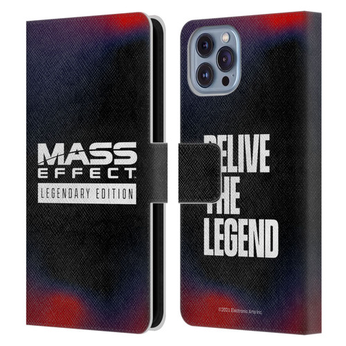 EA Bioware Mass Effect Legendary Graphics Logo Leather Book Wallet Case Cover For Apple iPhone 14