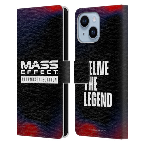 EA Bioware Mass Effect Legendary Graphics Logo Leather Book Wallet Case Cover For Apple iPhone 14 Plus