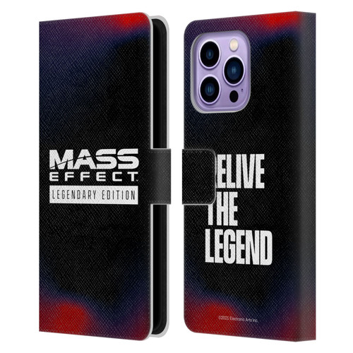 EA Bioware Mass Effect Legendary Graphics Logo Leather Book Wallet Case Cover For Apple iPhone 14 Pro Max