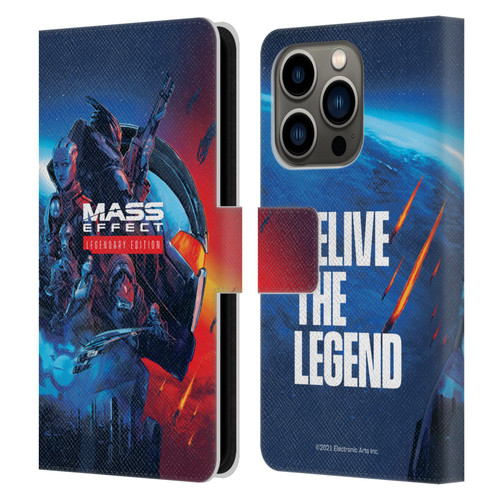 EA Bioware Mass Effect Legendary Graphics Key Art Leather Book Wallet Case Cover For Apple iPhone 14 Pro