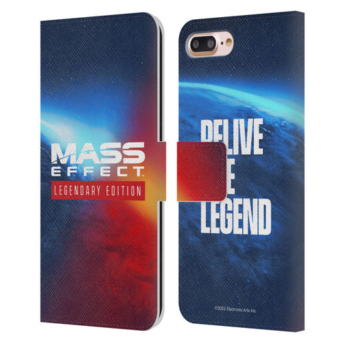 EA Bioware Mass Effect Legendary Graphics Logo Key Art Leather Book Wallet Case Cover For Apple iPhone 7 Plus / iPhone 8 Plus
