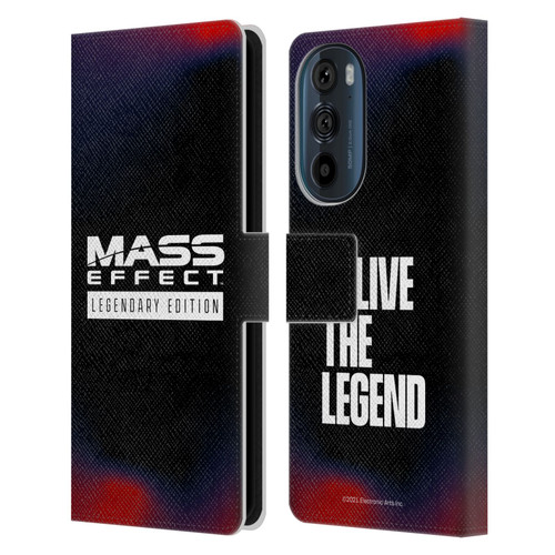 EA Bioware Mass Effect Legendary Graphics Logo Leather Book Wallet Case Cover For Motorola Edge 30