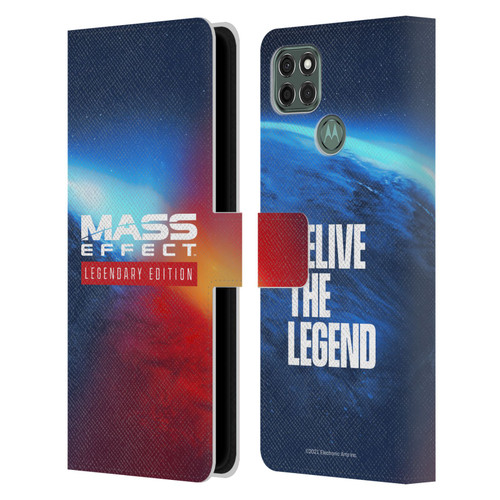 EA Bioware Mass Effect Legendary Graphics Logo Key Art Leather Book Wallet Case Cover For Motorola Moto G9 Power