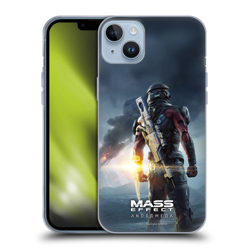 EA Bioware Mass Effect Andromeda Graphics Key Art Super Deluxe 2017 Soft Gel Case for Apple iPhone 14 Plus