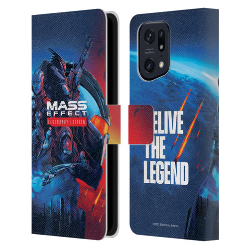 EA Bioware Mass Effect Legendary Graphics Key Art Leather Book Wallet Case Cover For OPPO Find X5 Pro