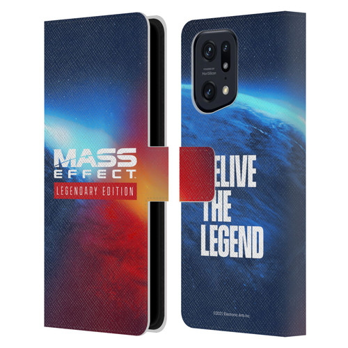 EA Bioware Mass Effect Legendary Graphics Logo Key Art Leather Book Wallet Case Cover For OPPO Find X5 Pro