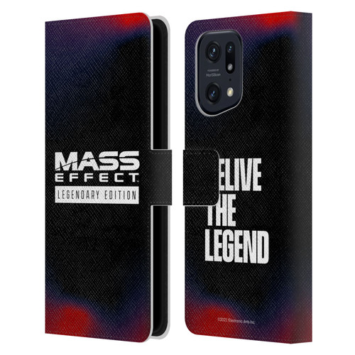 EA Bioware Mass Effect Legendary Graphics Logo Leather Book Wallet Case Cover For OPPO Find X5 Pro