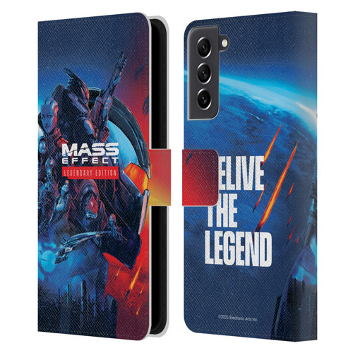 EA Bioware Mass Effect Legendary Graphics Key Art Leather Book Wallet Case Cover For Samsung Galaxy S21 FE 5G