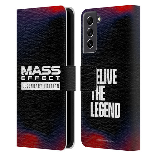 EA Bioware Mass Effect Legendary Graphics Logo Leather Book Wallet Case Cover For Samsung Galaxy S21 FE 5G