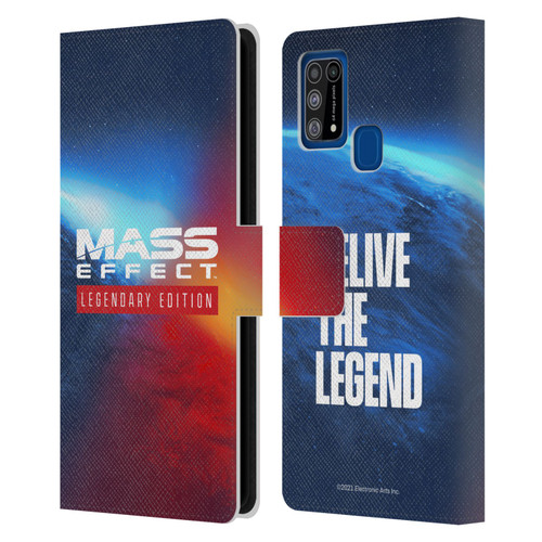 EA Bioware Mass Effect Legendary Graphics Logo Key Art Leather Book Wallet Case Cover For Samsung Galaxy M31 (2020)