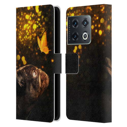 Klaudia Senator French Bulldog Butterfly Leather Book Wallet Case Cover For OnePlus 10 Pro