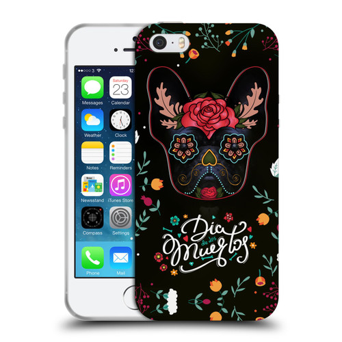 Klaudia Senator French Bulldog Day Of The Dead Soft Gel Case for Apple iPhone 5 / 5s / iPhone SE 2016