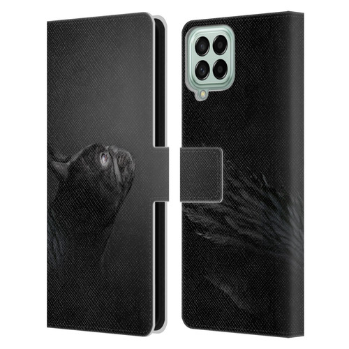 Klaudia Senator French Bulldog Angel Leather Book Wallet Case Cover For Samsung Galaxy M53 (2022)