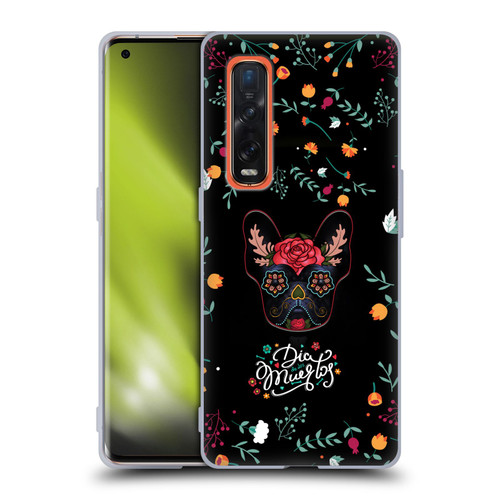 Klaudia Senator French Bulldog Day Of The Dead Soft Gel Case for OPPO Find X2 Pro 5G