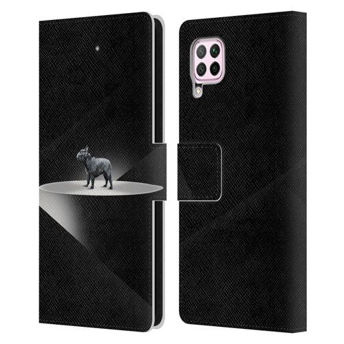 Klaudia Senator French Bulldog 2 Wandering Leather Book Wallet Case Cover For Huawei Nova 6 SE / P40 Lite