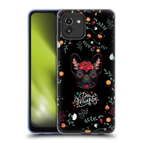 Klaudia Senator French Bulldog Day Of The Dead Soft Gel Case for Samsung Galaxy A03 (2021)