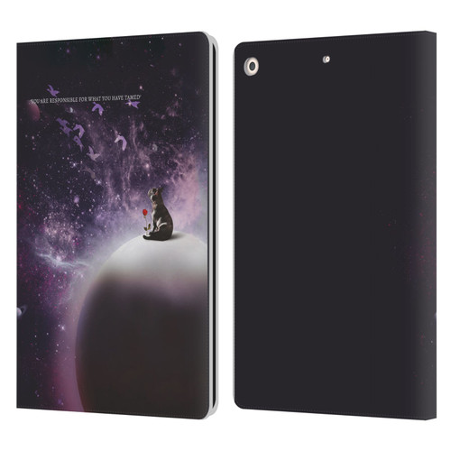 Klaudia Senator French Bulldog 2 In The Galaxy Leather Book Wallet Case Cover For Apple iPad 10.2 2019/2020/2021