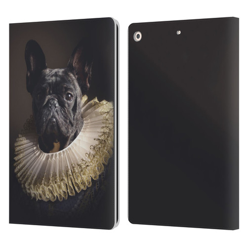 Klaudia Senator French Bulldog 2 King Leather Book Wallet Case Cover For Apple iPad 10.2 2019/2020/2021