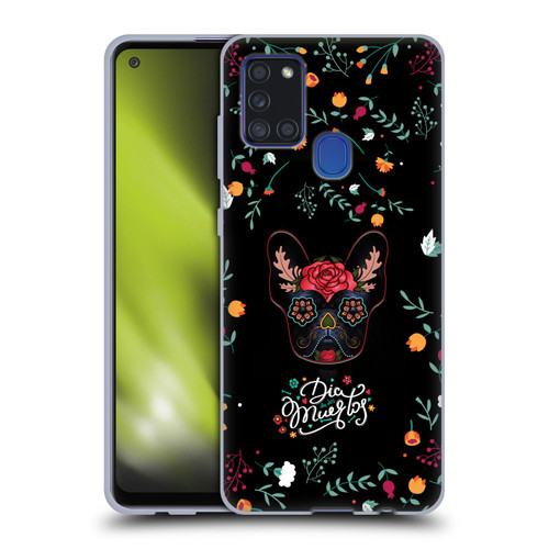 Klaudia Senator French Bulldog Day Of The Dead Soft Gel Case for Samsung Galaxy A21s (2020)