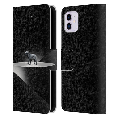 Klaudia Senator French Bulldog 2 Wandering Leather Book Wallet Case Cover For Apple iPhone 11