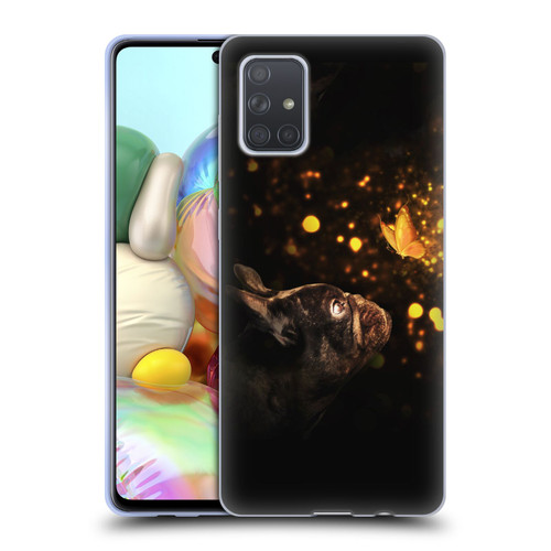 Klaudia Senator French Bulldog Butterfly Soft Gel Case for Samsung Galaxy A71 (2019)