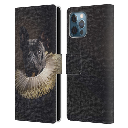 Klaudia Senator French Bulldog 2 King Leather Book Wallet Case Cover For Apple iPhone 12 Pro Max