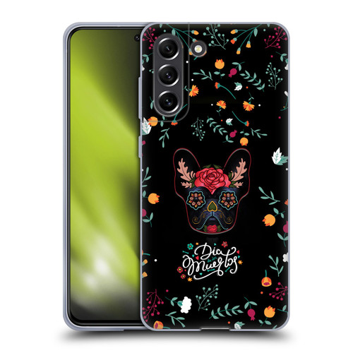Klaudia Senator French Bulldog Day Of The Dead Soft Gel Case for Samsung Galaxy S21 FE 5G