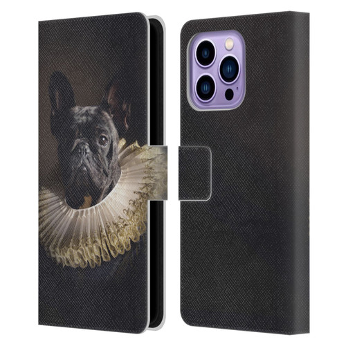 Klaudia Senator French Bulldog 2 King Leather Book Wallet Case Cover For Apple iPhone 14 Pro Max