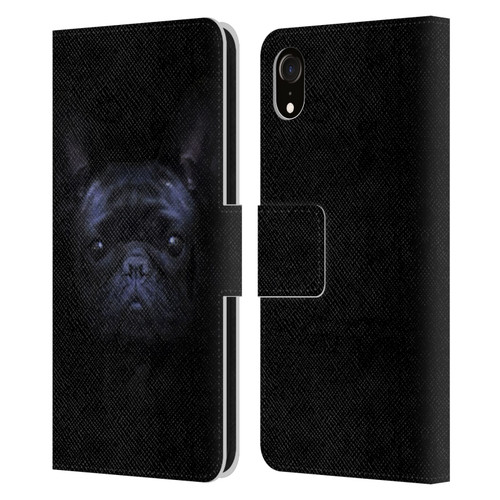 Klaudia Senator French Bulldog 2 Darkness Leather Book Wallet Case Cover For Apple iPhone XR