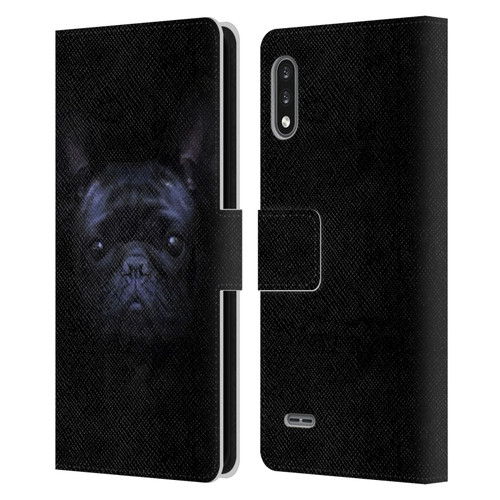 Klaudia Senator French Bulldog 2 Darkness Leather Book Wallet Case Cover For LG K22