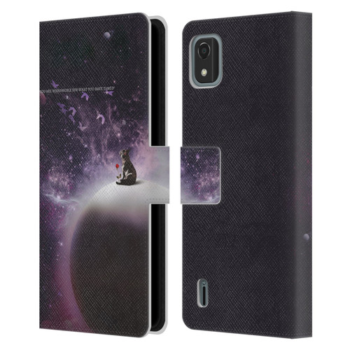 Klaudia Senator French Bulldog 2 In The Galaxy Leather Book Wallet Case Cover For Nokia C2 2nd Edition